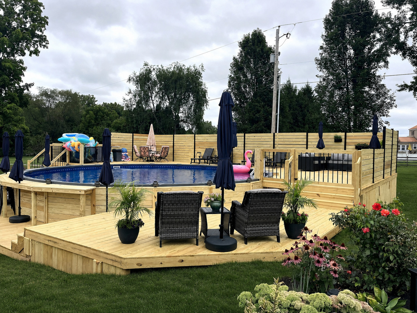 Multi-Level Poolside Retreat, completed project photo 2