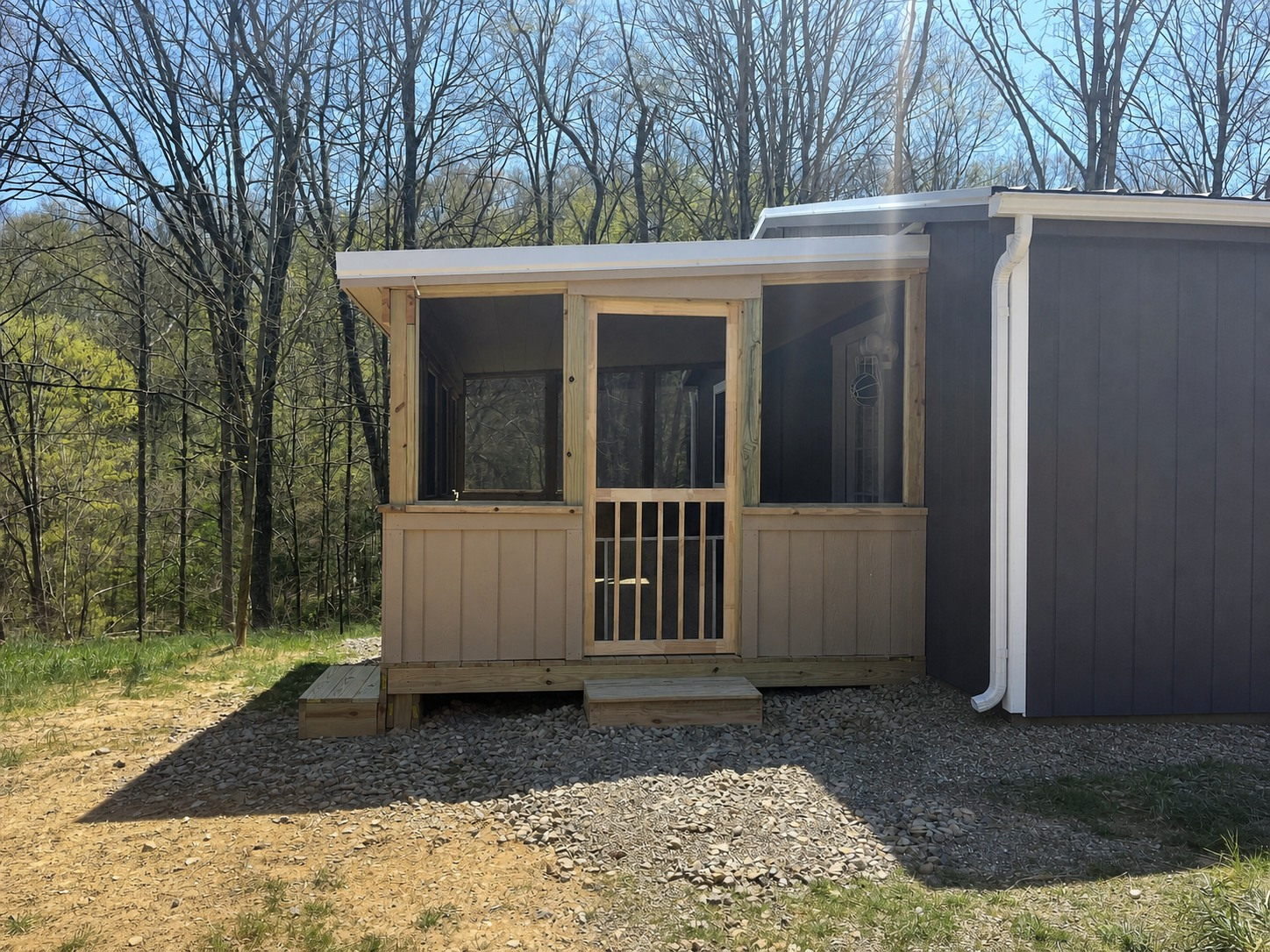 Custom screened porch addition