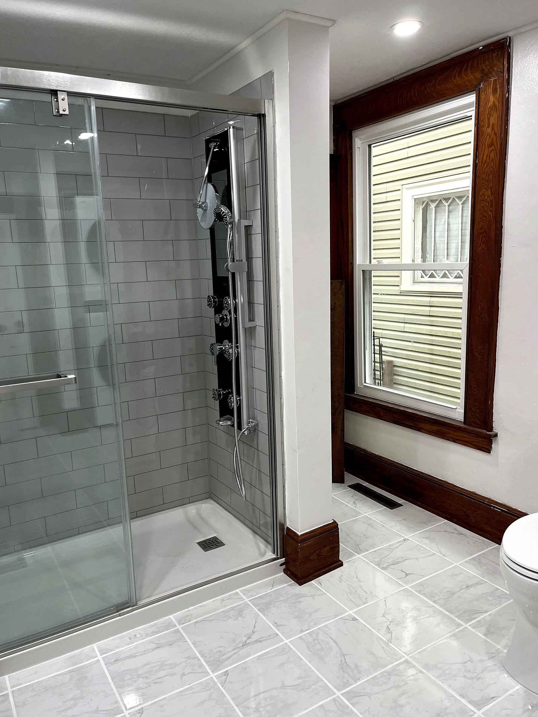 Bright Walk-In Shower Remodel, completed project photo 2