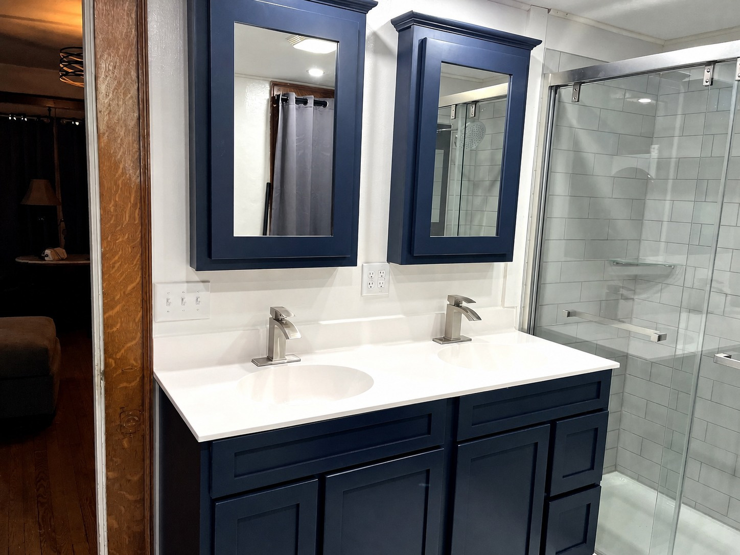 Custom Vanity and Shower Upgrade, completed project photo 1