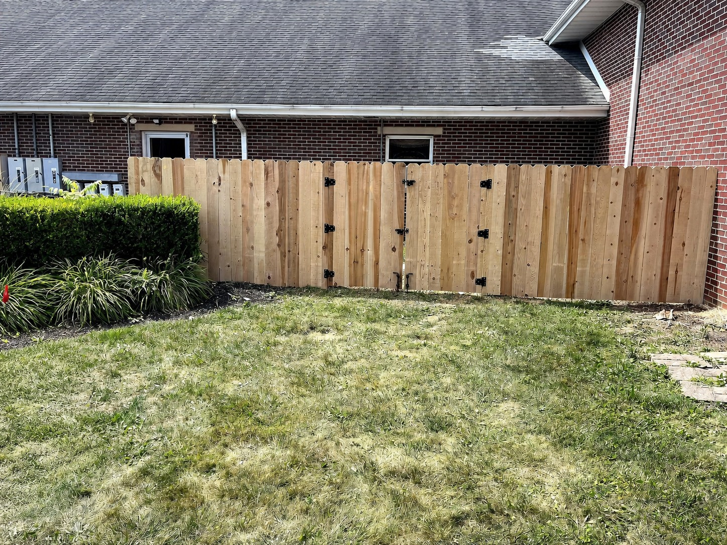 Handcrafted cedar privacy fence