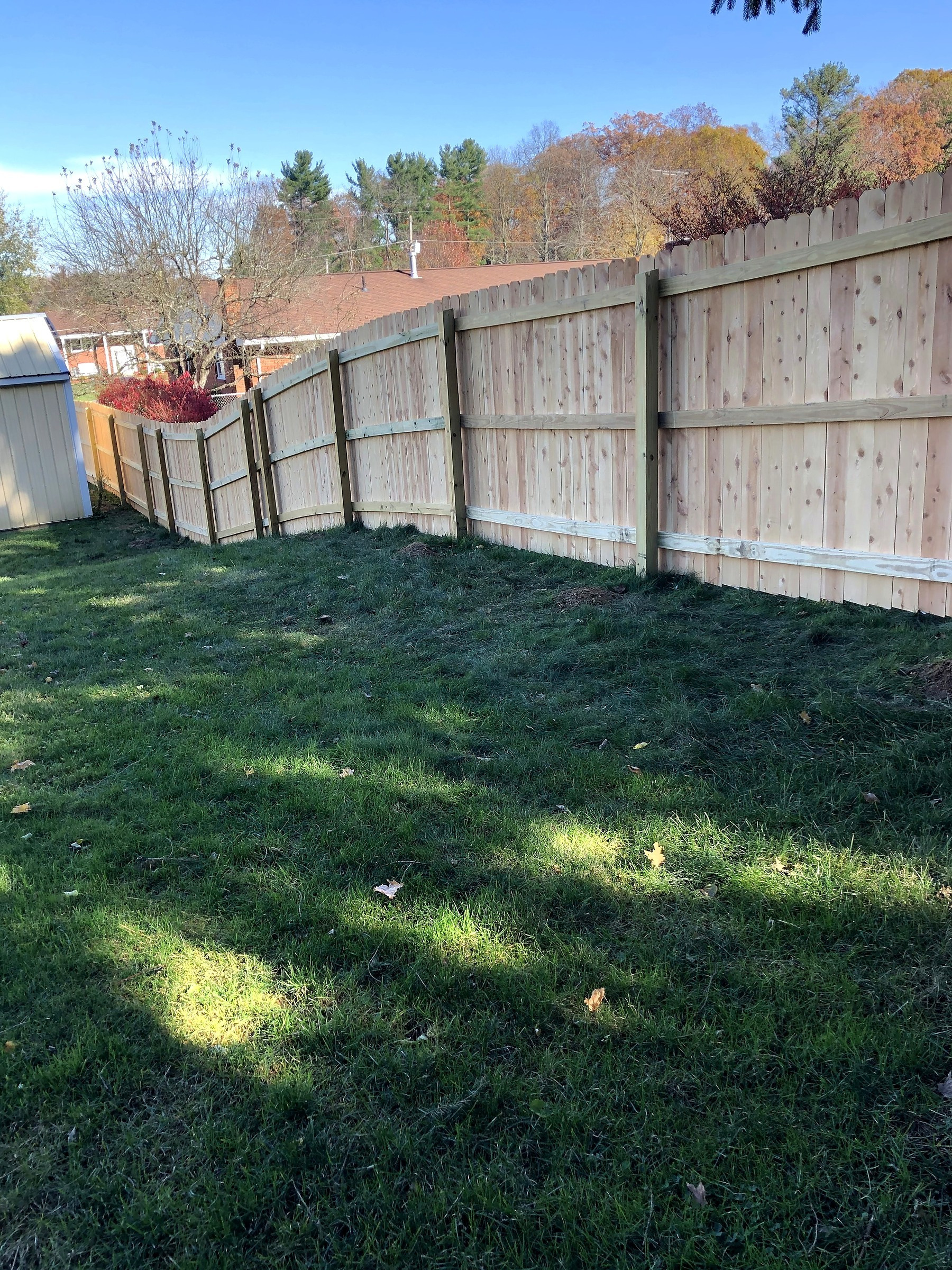 Backyard Privacy Fence, completed project photo 1